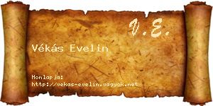 Vékás Evelin névjegykártya